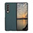 Funda Bumper Lujo Cuero y Plastico Mate Carcasa R08 para Samsung Galaxy Z Fold4 5G Verde