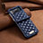Funda Bumper Lujo Cuero y Plastico Mate Carcasa S04 para Samsung Galaxy Z Flip4 5G Azul