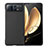 Funda Bumper Lujo Cuero y Plastico Mate Carcasa S04 para Xiaomi Mix Fold 2 5G Negro