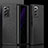 Funda Bumper Lujo Cuero y Plastico Mate Carcasa S05 para Samsung Galaxy Z Fold2 5G Negro