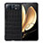 Funda Bumper Lujo Cuero y Plastico Mate Carcasa S06 para Xiaomi Mix Fold 2 5G Negro