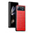Funda Bumper Lujo Cuero y Plastico Mate Carcasa S07 para Xiaomi Mix Fold 2 5G Rojo