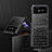 Funda Bumper Lujo Cuero y Plastico Mate Carcasa S08 para Samsung Galaxy Z Flip4 5G Negro