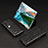 Funda Bumper Lujo Cuero y Plastico Mate Carcasa T03 para Samsung Galaxy Z Fold3 5G Negro