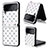 Funda Bumper Lujo Cuero y Plastico Mate Carcasa T06 para Samsung Galaxy Z Flip4 5G Verde