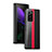 Funda Bumper Lujo Cuero y Plastico Mate Carcasa Z01 para Samsung Galaxy Z Fold2 5G Rojo