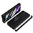 Funda Bumper Lujo Cuero y Plastico Mate Carcasa Z07 para Samsung Galaxy Z Fold2 5G Negro