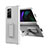 Funda Bumper Lujo Cuero y Plastico Mate Carcasa Z08 para Samsung Galaxy Z Fold2 5G Blanco