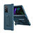 Funda Bumper Lujo Cuero y Plastico Mate Carcasa Z08 para Samsung Galaxy Z Fold2 5G Verde