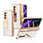 Funda Bumper Lujo Cuero y Plastico Mate Carcasa Z09 para Samsung Galaxy Z Fold2 5G Blanco