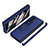 Funda Bumper Lujo Cuero y Plastico Mate Carcasa ZL7 para Samsung Galaxy Z Fold4 5G Azul