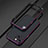 Funda Bumper Lujo Marco de Aluminio Carcasa A01 para Apple iPhone 13 Mini Morado