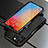 Funda Bumper Lujo Marco de Aluminio Carcasa A01 para Apple iPhone 13 Pro Max Rojo y Negro