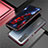 Funda Bumper Lujo Marco de Aluminio Carcasa A01 para Vivo X50 5G Rojo y Negro