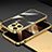 Funda Bumper Lujo Marco de Aluminio Carcasa A02 para Apple iPhone 14 Pro Max Oro