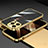 Funda Bumper Lujo Marco de Aluminio Carcasa A02 para Apple iPhone 14 Pro Oro