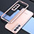 Funda Bumper Lujo Marco de Aluminio Carcasa A02 para Samsung Galaxy S22 5G Oro Rosa
