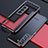 Funda Bumper Lujo Marco de Aluminio Carcasa A02 para Samsung Galaxy S22 5G Rojo y Negro