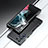 Funda Bumper Lujo Marco de Aluminio Carcasa A02 para Samsung Galaxy S22 Ultra 5G Negro
