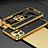 Funda Bumper Lujo Marco de Aluminio Carcasa A03 para Apple iPhone 13 Pro Max Oro