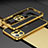 Funda Bumper Lujo Marco de Aluminio Carcasa A03 para Apple iPhone 14 Pro Max Oro