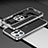 Funda Bumper Lujo Marco de Aluminio Carcasa A03 para Apple iPhone 14 Pro Plata