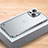 Funda Bumper Lujo Marco de Aluminio Carcasa A04 para Apple iPhone 13 Plata