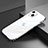 Funda Bumper Lujo Marco de Aluminio Carcasa A06 para Apple iPhone 13 Mini Plata