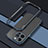 Funda Bumper Lujo Marco de Aluminio Carcasa JZ1 para Apple iPhone 14 Pro Azul y Negro