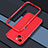 Funda Bumper Lujo Marco de Aluminio Carcasa JZ1 para Apple iPhone 14 Rojo
