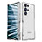 Funda Bumper Lujo Marco de Aluminio Carcasa LK1 para Samsung Galaxy S22 Ultra 5G Plata