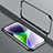 Funda Bumper Lujo Marco de Aluminio Carcasa LK2 para Apple iPhone 13 Negro
