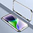 Funda Bumper Lujo Marco de Aluminio Carcasa LK2 para Apple iPhone 13 Pro Plata