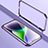 Funda Bumper Lujo Marco de Aluminio Carcasa LK2 para Apple iPhone 14 Plus Morado
