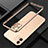 Funda Bumper Lujo Marco de Aluminio Carcasa N01 para Apple iPhone 12 Mini Oro