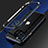 Funda Bumper Lujo Marco de Aluminio Carcasa N01 para Apple iPhone 12 Pro Max Azul y Negro