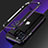 Funda Bumper Lujo Marco de Aluminio Carcasa N01 para Apple iPhone 12 Pro Max Morado
