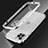 Funda Bumper Lujo Marco de Aluminio Carcasa N01 para Apple iPhone 12 Pro Plata