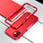 Funda Bumper Lujo Marco de Aluminio Carcasa N02 para Apple iPhone 12 Mini Rojo