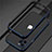 Funda Bumper Lujo Marco de Aluminio Carcasa N02 para Apple iPhone 12 Pro Max Azul y Negro