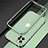 Funda Bumper Lujo Marco de Aluminio Carcasa N02 para Apple iPhone 12 Pro Max Menta Verde