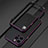 Funda Bumper Lujo Marco de Aluminio Carcasa para Apple iPhone 13 Pro Max Morado