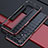 Funda Bumper Lujo Marco de Aluminio Carcasa para Realme X50 5G Rojo y Negro
