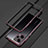 Funda Bumper Lujo Marco de Aluminio Carcasa S01 para Xiaomi Redmi Note 12 Pro 5G Rojo y Negro