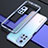 Funda Bumper Lujo Marco de Aluminio Carcasa S02 para Xiaomi Redmi Note 11S 5G Plata y Azul