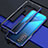 Funda Bumper Lujo Marco de Aluminio Carcasa T01 para Huawei Honor X10 5G Azul y Negro