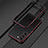 Funda Bumper Lujo Marco de Aluminio Carcasa T01 para Samsung Galaxy S21 5G Rojo y Negro