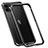 Funda Bumper Lujo Marco de Aluminio Carcasa T02 para Apple iPhone 12 Mini Negro