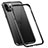 Funda Bumper Lujo Marco de Aluminio Carcasa T02 para Apple iPhone 12 Pro Negro