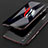 Funda Bumper Lujo Marco de Aluminio Carcasa T02 para Huawei P20 Pro Rojo y Negro